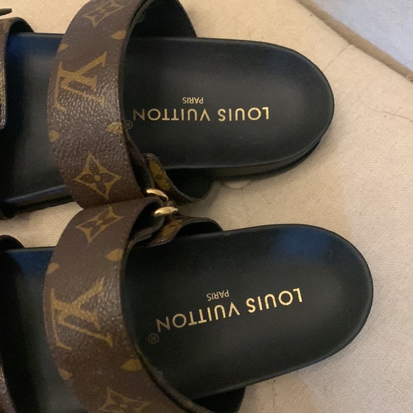 louis vuitton bom dia flat sandal slide monogram - Picture 2 of 5